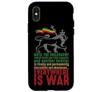 Custodia per iPhone X/XS EVERYWHERE IS WAR Discorso Haile Selassie Leone Giuda Reggae