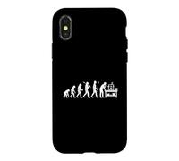Custodia per iPhone X/XS Evoluzione della progettazione divertente della scienza del creatore di stampa 3D dell'uomo