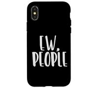 Custodia per iPhone X/XS EW, PERSONE INTROVERT Stay Home Inside Meme divertente