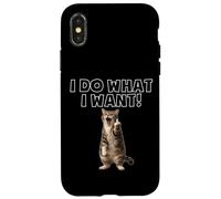 Custodia per iPhone X/XS Faccio quello che voglio, dito medio del gatto