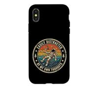 Custodia per iPhone X/XS Facilmente distratto dai miei pensieri ADHD Astronaut Space