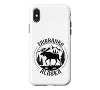 Custodia per iPhone X/XS Fairbanks Alaska Est 1901 Alaska Alce Cervo Alce Retro