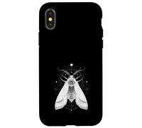 Custodia per iPhone X/XS Falena Luna Geometria Sacra Arte Mistica