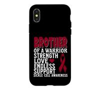 Custodia per iPhone X/XS Family Matching Brother of a Warrior Sickle Cell Awareness