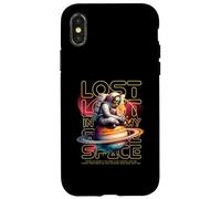 Custodia per iPhone X/XS Fantascienza Perso Nel Mio Spazio Astronauta Scheletro Cosmico
