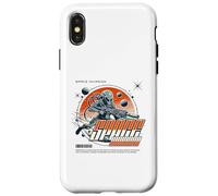 Custodia per iPhone X/XS Fantascienza Space Invasion Alien Warrior Future Battle