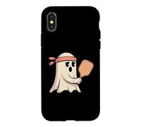 Custodia per iPhone X/XS Fantasma che gioca a pickleball con grafica a bandana