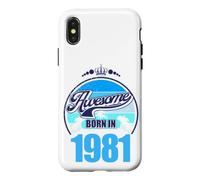 Custodia per iPhone X/XS Fantastica frase per il 45° compleanno dal 1981