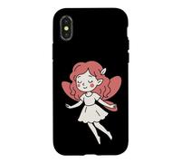 Custodia per iPhone X/XS Fata Danzante dai Capelli Rossi con le Ali