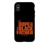 Custodia per iPhone X/XS Fathers Day Dope Black Father African American Pride Dad Men