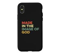 Custodia per iPhone X/XS Fatto A Immagine Di Dio Genesi Bibbia Versetto Gesù Seguace