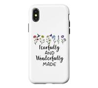 Custodia per iPhone X/XS Fearfully & Wonderfully Made Sign Bible Verse Psalm 139:14