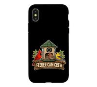 Custodia per iPhone X/XS FEEDER CAM CREW Birdwatching Mangiatoia con Camera