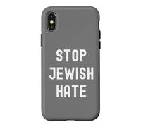 Custodia per iPhone X/XS Fermare l"odio ebraico Sostenere le vite contano l"orgoglio ebraico Stop all"odi