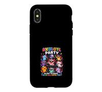 Custodia per iPhone X/XS Festa Axolotl DJ Disco Celebrazione Fun