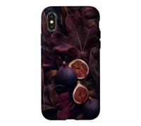 Custodia per iPhone X/XS Fichi di velluto e foglie d'ombra