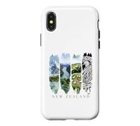 Custodia per iPhone X/XS Fiordi, pecore e cultura maori - Vacanze Nuova Zelanda