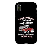 Custodia per iPhone X/XS Firefighter Lights And Sirens Excite Me Fire Truck Driver