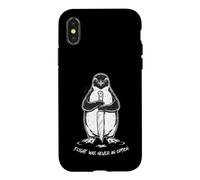 Custodia per iPhone X/XS Flight Was Never An Option Funny Penguin Meme Graphic