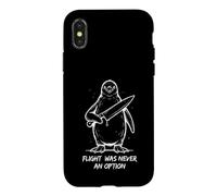 Custodia per iPhone X/XS Flight Was Never An Option Funny Penguin Meme Graphic