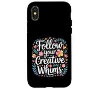 Custodia per iPhone X/XS Follow Your Creative Whims Artistic Potential Explore -