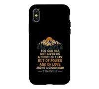 Custodia per iPhone X/XS "For God Has Not Given Us A Spirit Of Fear Verse