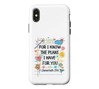 Custodia per iPhone X/XS For I Know The Plans I Have For You Christian Back To School