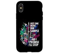 Custodia per iPhone X/XS Fountain Pen Just One More Ink Sample Calligraphy