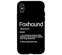 Custodia per iPhone X/XS Foxhound Dog Razza Defemination Fox Hound Dogs