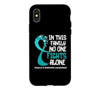 Custodia per iPhone X/XS Fragile X Sindrome Consapevolezza Nastro Speranza Famiglia Fighter