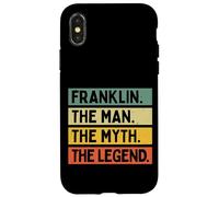 Custodia per iPhone X/XS Franklin The Man The Myth The Legend Funny Personalizzato