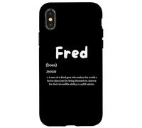 Custodia per iPhone X/XS Fred Definition Personalized Name Custom Costume Fredrick