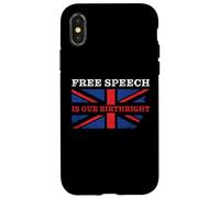 Custodia per iPhone X/XS Free Speech is Our Birthright - Anti-Woke Conservative Quote