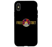 Custodia per iPhone X/XS Free Tibet Tibetan Flag Emblem Restore The Dalai Lama