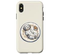 Custodia per iPhone X/XS French Bulldog - Cane con cuccia per cani e cibo durante il sonno