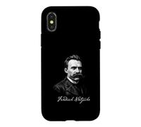 Custodia per iPhone X/XS Friedrich Nietzsche Philosopher Vintage Ritratto