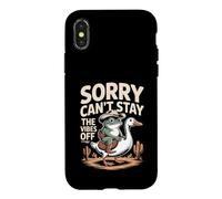 Custodia per iPhone X/XS Frog Sorry Can't Stay Le vibrazioni sono disattivate