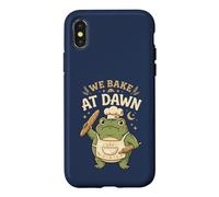 Custodia per iPhone X/XS Frog We Bake At Dawn Funny Baking Humor Meme 2