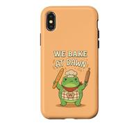 Custodia per iPhone X/XS Frog We Bake at Dawn Funny Baking Humor Meme 3