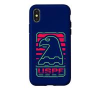 Custodia per iPhone X/XS Fuga dal logo dell'aquila della forza di polizia USPF di New York
