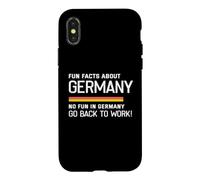 Custodia per iPhone X/XS Fun Facts about Germany no fun in Germania go back to work