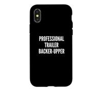 Custodia per iPhone X/XS Fun Professional Trailer Backer Upper Camper RV Boater Joke