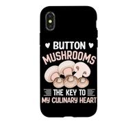 Custodia per iPhone X/XS Funghi Button La chiave del mio cuore culinario