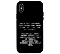 Custodia per iPhone X/XS Funny Anti Mask & Social Distancing Sarcastic Dank Meme Joke