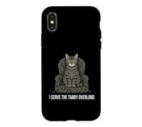 Custodia per iPhone X/XS Funny Cat Owner I Serve The Tabby Overlord