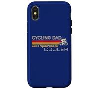 Custodia per iPhone X/XS Funny Cyclist Cycling Dad Like A Regular Dad But Cooler Mens