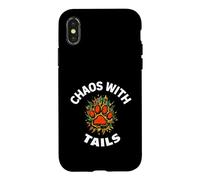 Custodia per iPhone X/XS Funny Dog Owner Chaos With Tails Pet Lover