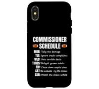 Custodia per iPhone X/XS Funny Fantasy Football Commissioner Schedule Draft Day