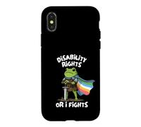 Custodia per iPhone X/XS Funny Fight Until Disability Rights Medieval Frog Meme