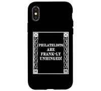Custodia per iPhone X/XS Funny Frank-ly Unhinged Pun Stamp Collecting Collector